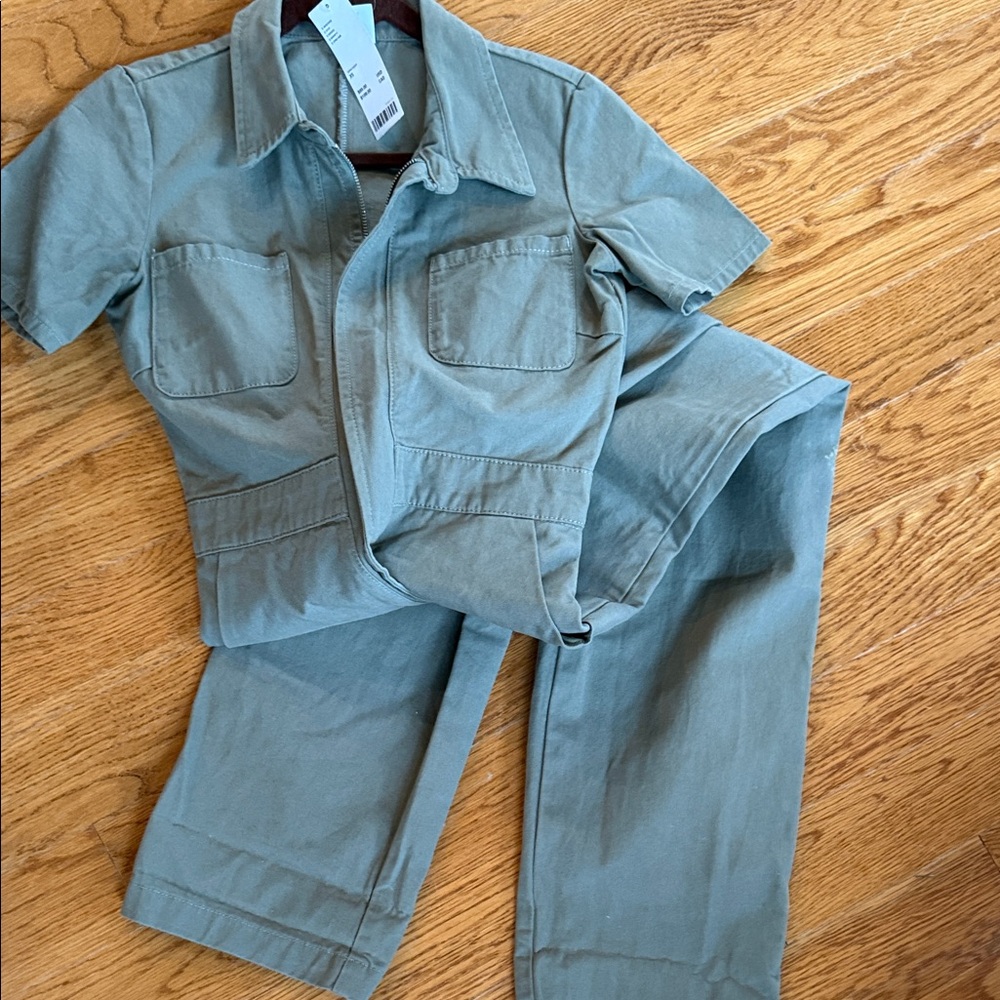 Urban Outfitters Military Green Short Sleeve Jumpsuit - Picture 9 of 12